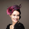 pink poppy fascinator hat for wedding or Royal Ascot